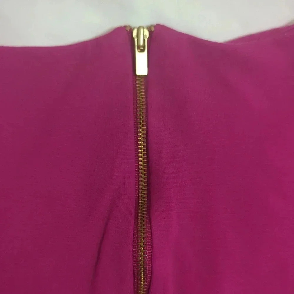 Banana Republic Sleeveless Bowtie Blouse, Color Magenta Size L - Picture 12 of 14